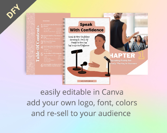 Editable Speak With Confidence Ebook | Done-for-You Ebook in Canva