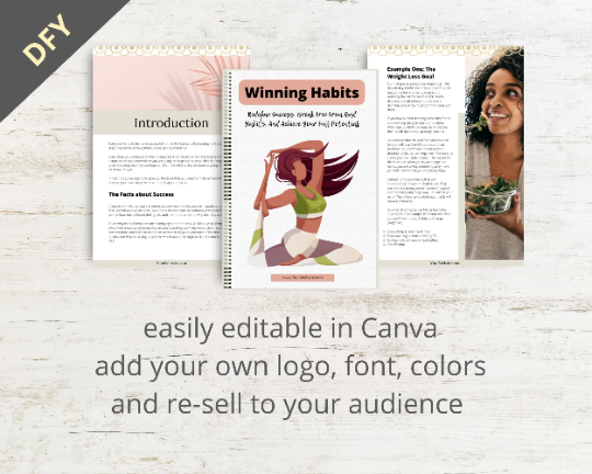 Editable Winning Habits Ebook | Done-for-You Ebook in Canva
