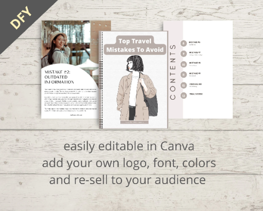 Editable Top Travel Mistakes To Avoid Ebook in Canva