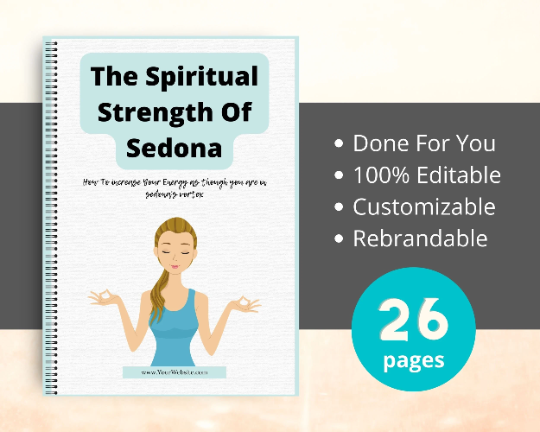 Editable The Spiritual Strength Of Sedona Ebook | Done-for-You Ebook in Canva