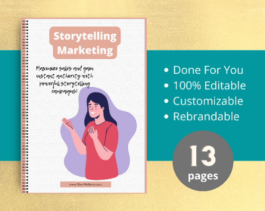 Editable Storytelling Marketing Ebook | Done-for-You Ebook in Canva