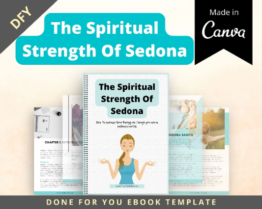 Editable The Spiritual Strength Of Sedona Ebook | Done-for-You Ebook in Canva