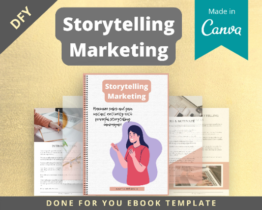 Editable Storytelling Marketing Ebook | Done-for-You Ebook in Canva