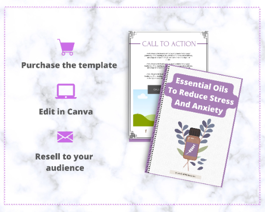 Editable Essential Oils To Reduce Stress And Anxiety Ebook | Done-for-You Ebook in Canva