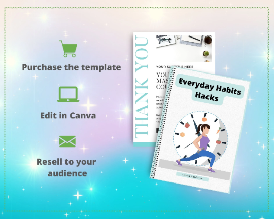 Editable Everyday Habits Hacks Ebook | Done-for-You Ebook in Canva