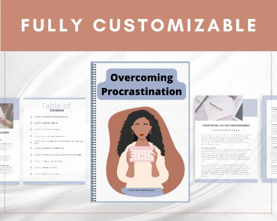 Editable Overcoming Procrastination Ebook | Done-for-You Ebook in Canva