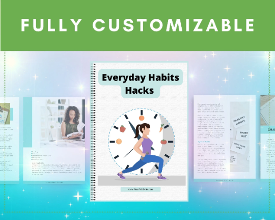 Editable Everyday Habits Hacks Ebook | Done-for-You Ebook in Canva