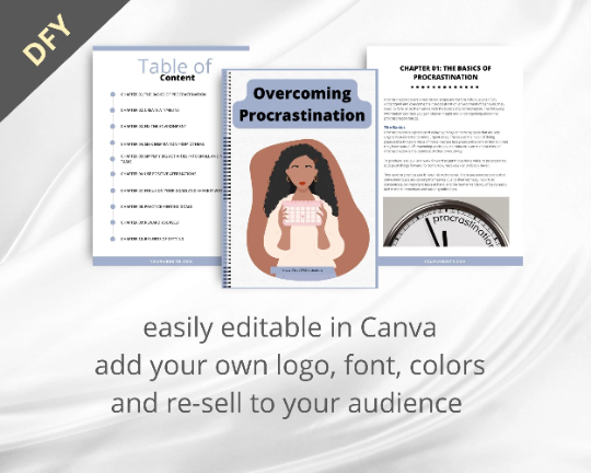 Editable Overcoming Procrastination Ebook | Done-for-You Ebook in Canva