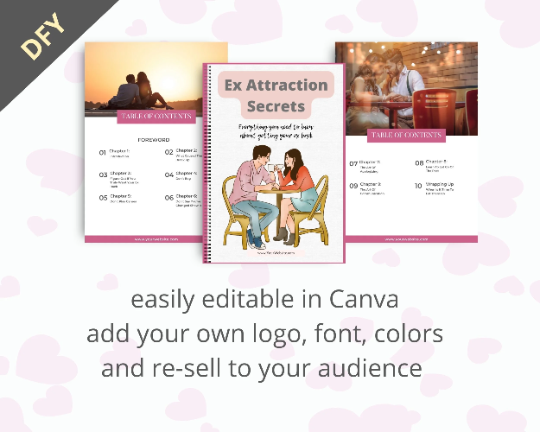Editable Ex Attraction Secrets Ebook | Done-for-You Ebook in Canva