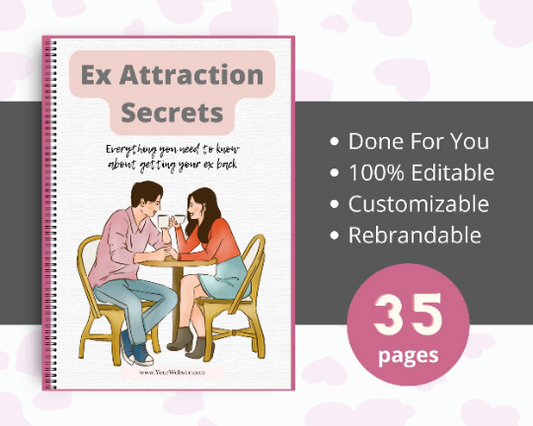 Editable Ex Attraction Secrets Ebook | Done-for-You Ebook in Canva