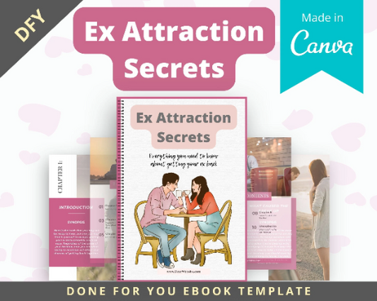 Editable Ex Attraction Secrets Ebook | Done-for-You Ebook in Canva