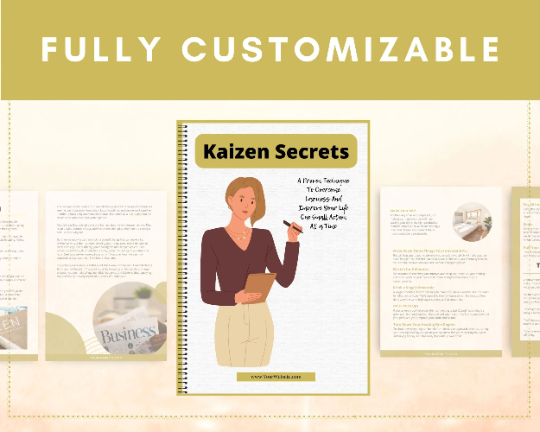 Editable Kaizen Secrets Mini Ebook | Done-for-You Ebook in Canva