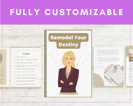 Editable Remodel Your Destiny Ebook | Done-for-You Ebook in Canva