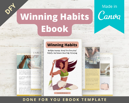Editable Winning Habits Ebook | Done-for-You Ebook in Canva