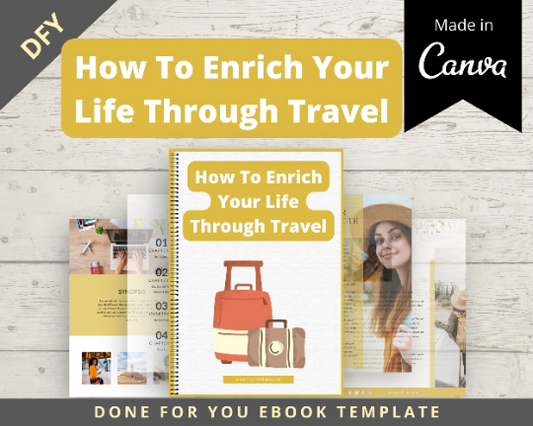 Editable How To Enrich Your Life Through Travel Ebook in Canva