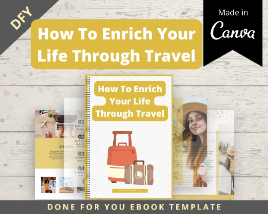 Editable How To Enrich Your Life Through Travel Ebook in Canva