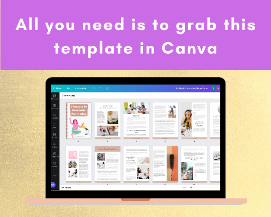 Editable 7 Secrets To Profitable Podcasting Ebook | Done-for-You Ebook in Canva