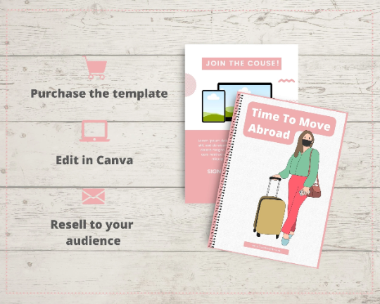 Editable Time To Move Abroad Ebook | Done-for-You Ebook in Canva