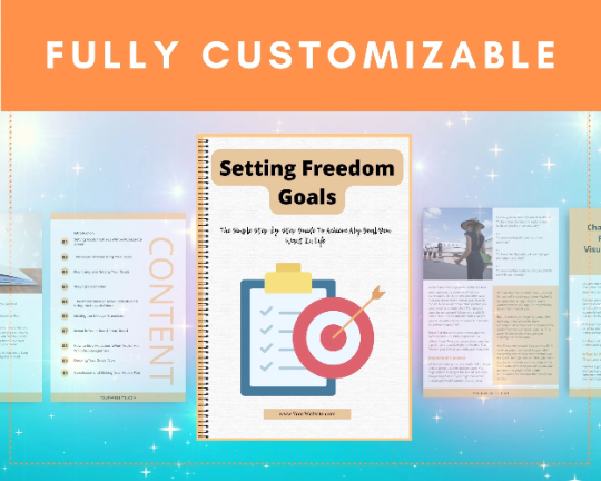 Editable Setting Freedom Goals Ebook | Done-for-You Ebook in Canva