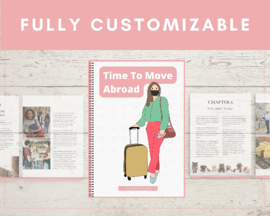 Editable Time To Move Abroad Ebook | Done-for-You Ebook in Canva