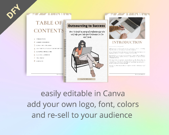 Editable Outsourcing To Success Ebook | Done-for-You Ebook in Canva