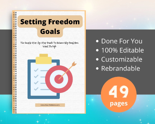 Editable Setting Freedom Goals Ebook | Done-for-You Ebook in Canva