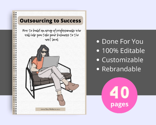 Editable Outsourcing To Success Ebook | Done-for-You Ebook in Canva