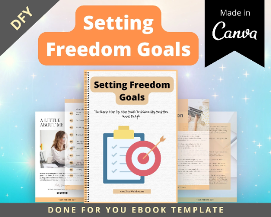 Editable Setting Freedom Goals Ebook | Done-for-You Ebook in Canva