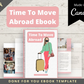 Editable Time To Move Abroad Ebook | Done-for-You Ebook in Canva