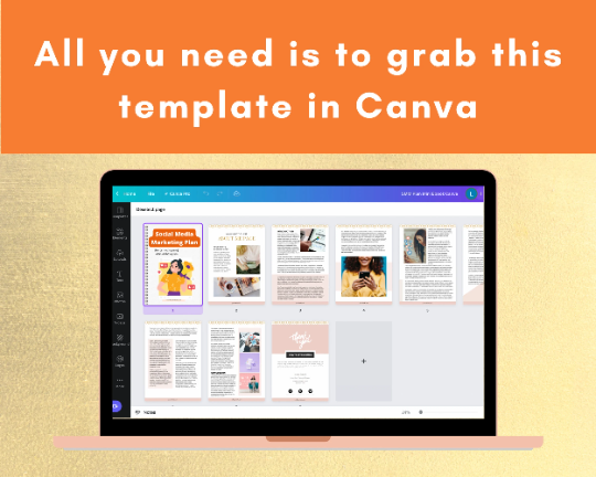 Editable Social Media Marketing Plan Mini Ebook | Done-for-You Ebook in Canva