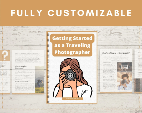 Editable Getting Started as a Traveling Photographer Ebook in Canva