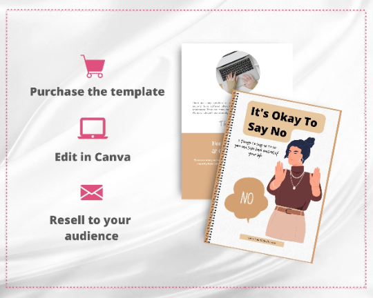 Editable It's Okay to Say No Mini Ebook | Done-for-You Ebook in Canva