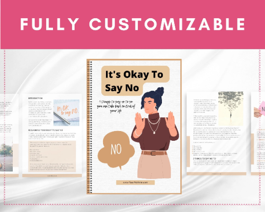 Editable It's Okay to Say No Mini Ebook | Done-for-You Ebook in Canva