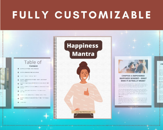 Editable Happiness Mantra Ebook | Done-for-You Ebook in Canva