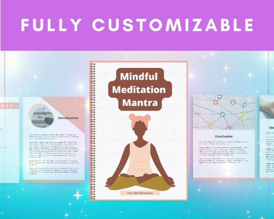 Editable Mindful Meditation Mantra Ebook | Done-for-You Ebook in Canva
