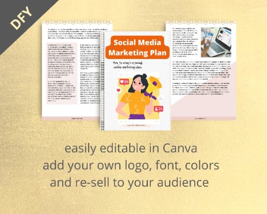 Editable Social Media Marketing Plan Mini Ebook | Done-for-You Ebook in Canva