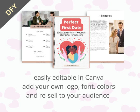 Editable Perfect First Date Ebook | Done-for-You Ebook in Canva