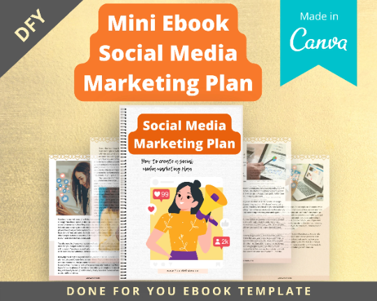 Editable Social Media Marketing Plan Mini Ebook | Done-for-You Ebook in Canva