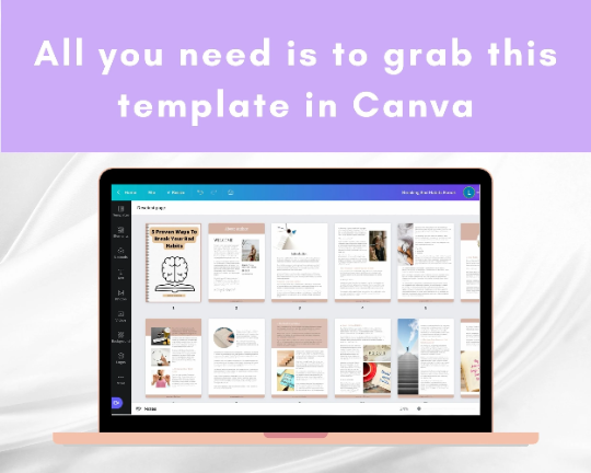 Editable 5 Proven Ways To Break Your Bad Habits Ebook | Done-for-You Ebook in Canva