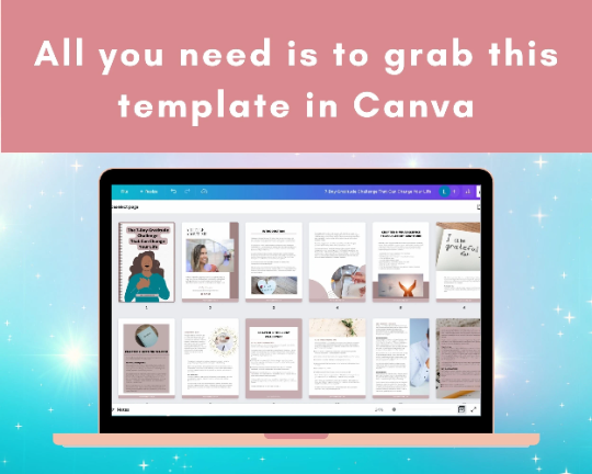 Editable The 7-Day Gratitude Challenge Ebook | Done-for-You Ebook in Canva