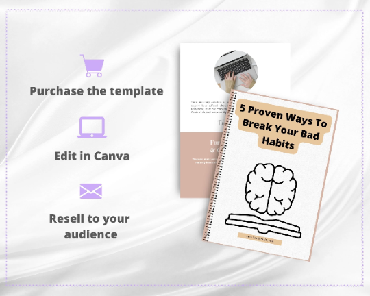 Editable 5 Proven Ways To Break Your Bad Habits Ebook | Done-for-You Ebook in Canva