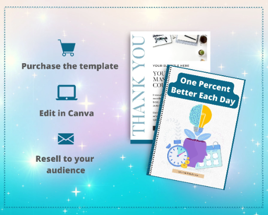 Editable One Percent Better Each Day Ebook | Done-for-You Ebook in Canva