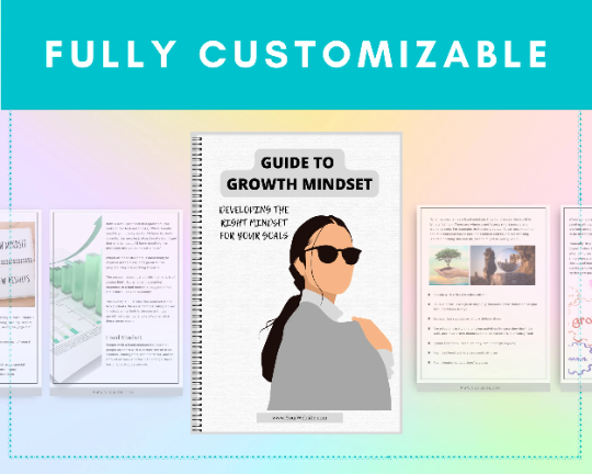 Editable Guide to Growth Mindset Ebook | Done-for-You Ebook in Canva