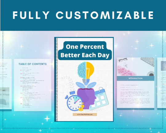 Editable One Percent Better Each Day Ebook | Done-for-You Ebook in Canva