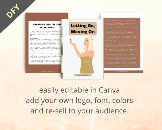 Editable Letting Go, Moving On Mini Ebook | Done-for-You Ebook in Canva