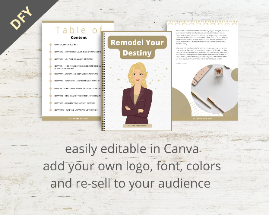 Editable Remodel Your Destiny Ebook | Done-for-You Ebook in Canva