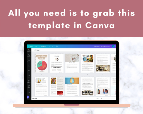 Editable Intermittent Fasting Ebook | Done-for-You Ebook in Canva