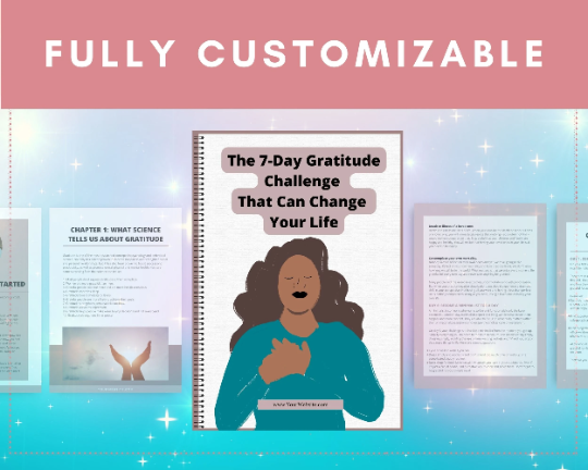 Editable The 7-Day Gratitude Challenge Ebook | Done-for-You Ebook in Canva
