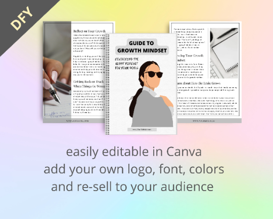 Editable Guide to Growth Mindset Ebook | Done-for-You Ebook in Canva