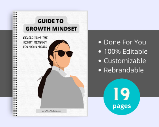 Editable Guide to Growth Mindset Ebook | Done-for-You Ebook in Canva